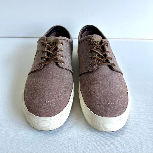 Polo Ralph Lauren Men’s Faxon Canvas Sneaker • Size 13D • Brown • Casual - Picture 5 of 14